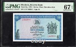 Rhodesia 1 Dollar P38a 1979 PMG67 Superb Gem UNC EPQ Banknote Currency HISTORIC