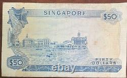 SINGAPORE 50 DOLLARS P-5 A 1967 ORCHID With Out RED SEAL UNC RARE CURRENCY NOTE