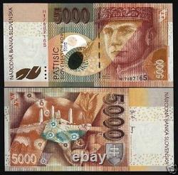 SLOVAKIA 5000 5,000 KORUNA P-43 2003 Tone EU EURO SUN MOON UNC CURRENCY BANKNOTE