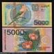 Suriname 5000 Gulden P-152 2000 X 1 Pcs Millennium Bird Snake Unc Currency Note