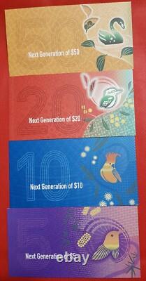 Set 2016 Australia Next Generation of $5 $10 $20 $50 currency UNC bank notes