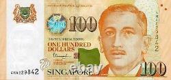 Singapore 100 Dollar Banknote. 100 Dollar single bill. $100 Currency 2020 UNC