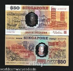 Singapore 50 Dollars P31 1990 Commemorative Polymer Unc Currency Money Bank Note
