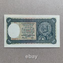 Slovakia, 100 Korun Banknote 1940 P10a WWII WW2 era UNC Currency B999