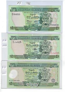 Solomon Islands currency $2-$100, collector's /dealer lot, CU-Gem CU, 20 pieces