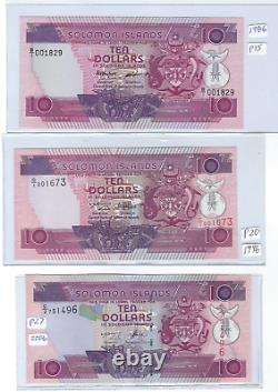 Solomon Islands currency $2-$100, collector's /dealer lot, CU-Gem CU, 20 pieces