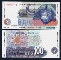 South Africa 100 RAND P-126 B 1999 Animal ZEBRA UNC World CURRENCY Money UV NOTE