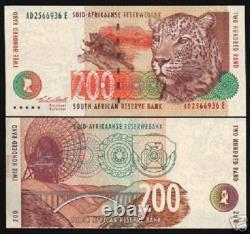 South Africa 200 Rand P-127 A 1994 Leopard Dish Antena Unc Currency Rare Note