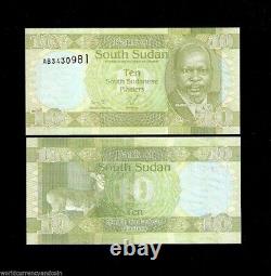 South SUDAN 5 10 25 PIASTERS P-1 2 3 RARE 2011 UN ISSUED UNC Sudanese CURRENCY