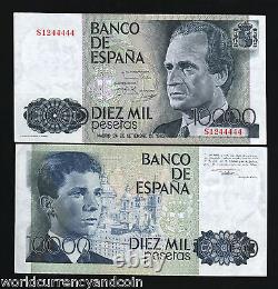 Spain 10000 Pesetas P161 1985 Euro King Juan Unc Currency Money Bill Bank Note