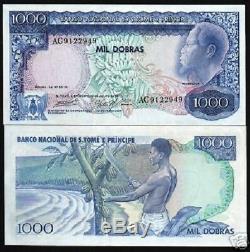 St. Thomas & Prince 1000 Dobras P55 1977 Fruit Unc Currency Money Portugal Note