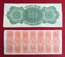State Bank at New Brunswick NJ $3 $10 Obsolete Currency Notes 18 UNC no folds