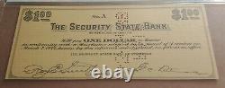 Sterling, CO The Security State Bank $1 Depression Scrip March 7, 1933