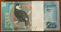 Suriname 25 GULDEN P-148 2000 x 50 Pcs Lot BUNDLE Millennium UNC Currency NOTE