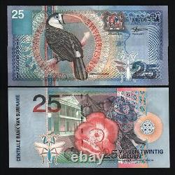 Suriname 25 GULDEN P-148 2000 x 50 Pcs Lot BUNDLE Millennium UNC Currency NOTE