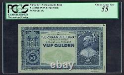 Suriname 5 Gulden 1935 AU/UNC De Surinaamsche Bank Proof Surinam PCGS 55 P85