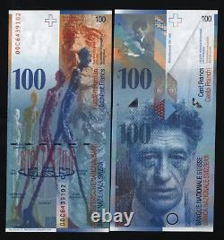 Switzerland 100 FRANCS P-72 2000 Swiss Time-Space UNC Currency Rare BANK NOTE