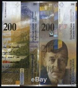 Switzerland 200 Francs P73 2006 Lake Geneva Unc Currency Money Bill Bank Note