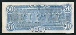 T-66 1864 $50 Fifty Dollars Csa Confederate States Of America Currency Note Unc
