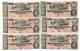 T-68 $10 1864 Confederate States Currency Civil War 6 Consecutive Notes Unc