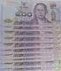 Thai Currency 500 Baht 10 Pieces (5000 Baht) Unc- Consecutive Numbers