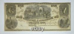 The Merchants & Mechanics Bank City Of Monroe, Michigan $5 Obsolete Currency UNC