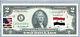 Two Dollar Bill National Currency Note Paper Money Us Gem Unc Stamped Flag Gift