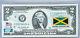 Two Dollar Bill Small Size Us Paper Money $2 Gem Unc Currency Notes Flag Jamaica
