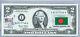 Two Dollar Note Us Currency Paper Money $2 2003 Unc Collectible Flag Bangladesh
