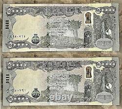 UNC 100,000 Dinar Two New 2015 Iraqi Bills IQD Currency Verified