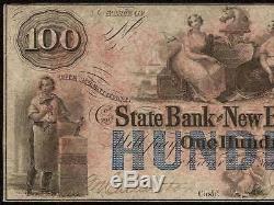 UNC 1800s $100 DOLLAR BILL NEW BRUNSWICK OBSOLETE CURRENCY BANK NOTE PAPER MONEY