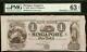 Unc 1830s $1 Dollar Bank Of Singapore Note Large Currency Paper Money Pmg 63 Epq