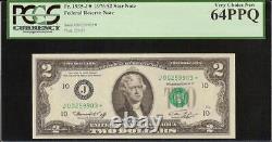 UNC 1976 $2 BILL KEY KANSAS CITY STAR NOTE 640K PRINT Fr 1935-J PCGS 64 PPQ