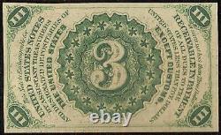 UNC 3 THREE CENT NOTE 1864 FRACTIONAL CURRENCY CIVIL WAR Fr 1226 PCGS 62 PPQ