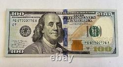 US $100 Currency Radar Repeater Trinary 2017A Currency Note Near UNC