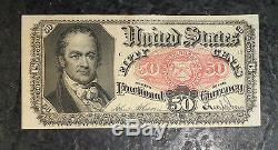 US 50c fractional currency bank note 1866 UNC print error