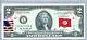 Us Currency Note Two Dollar Bill Federal Reserve Collection Gem Unc Flag Tunisia