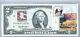 Us Currency Notes Two Dollar Bill 1995 Paper Money $2 Gem Unc Stamps Polar Bears