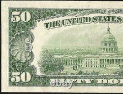 Unc 1950 $50 Dollar Bill Federal Reserve Note Us Currency Crisp Paper Money