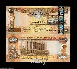 United Arab Emirates 200 Dirhams P31 2004 Sparrow Sport Unc Gulf Currency Note