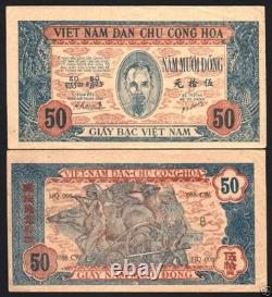 VIETNAM 50 DONG P-11 1947 x 1 Pcs almost UNC EXTRA RARE Vietnamese Currency NOTE