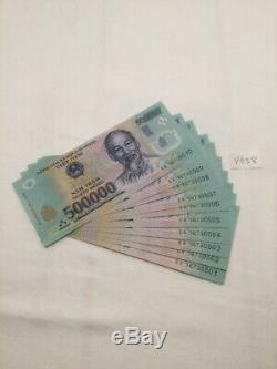 VIETNAM CURRENCY BANKNOTE, UNC, 10 X 500,000 = 5,000,000, Free Shipping, (V658)