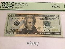 VINTAGE pcgs 68 PPQ $1 NEW YORK 2006 FEDERAL RESERVE NOTE TWENTY DOLLARS UNC