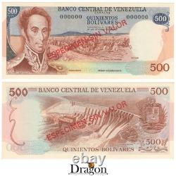 Venezuela 500 BS Simon Bolivar & Guri DamP-56s1971-1972 Specimen UNC