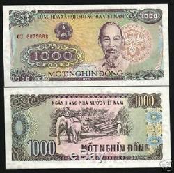 Vietnam 1000 Dong P106 1988 Elephant Lot Unc Bundle 1,000 Pcs Currency Bank Note