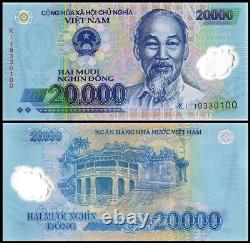 Vietnam currency 20000 Dong 2006 2022 P-120 UNC Polymer X 100 PCS Bundle Pack