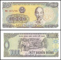 Vietnamese Currency 1000 Vietnam Dong VND, 1000 Pieces (1 Brick), 1988 P-106 UNC