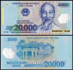 Vietnamese Currency 20000 Vietnam Dong, Random Year, UNC, Polymer X 100 PCS