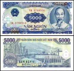Vietnamese Currency 5000 Vietnam Dong VND 1000 Pieces (1 Brick), 1991 P-108 UNC