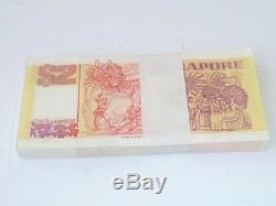 Vintage 96 Pcs. Bundle Singapore $2 Sailboat Ship Unc Currency Money Banknote